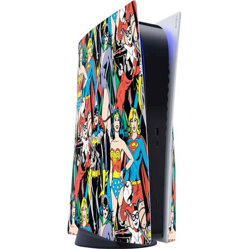 DC Comics Wonder Woman DC Bombshells Characters Pattern PS5 Console Skin