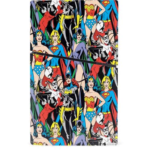 DC Comics Wonder Woman DC Bombshells Characters Pattern PS5 Slim Digital Edition Bundle Skin
