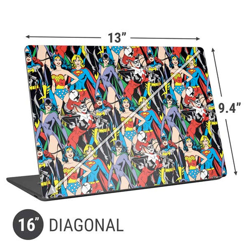 DC Comics Wonder Woman DC Bombshells Characters Pattern Universal Laptop 16in (13 x 9.4in) Skin