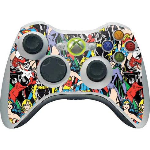 DC Comics Wonder Woman DC Bombshells Characters Pattern Xbox 360 Wireless Controller Skin