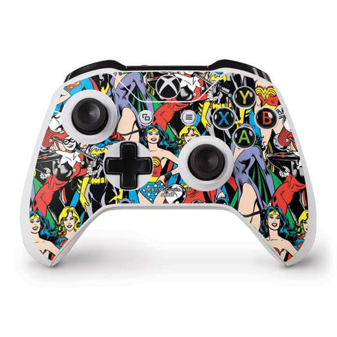 DC Comics Wonder Woman DC Bombshells Characters Pattern Xbox One S Controller Skin