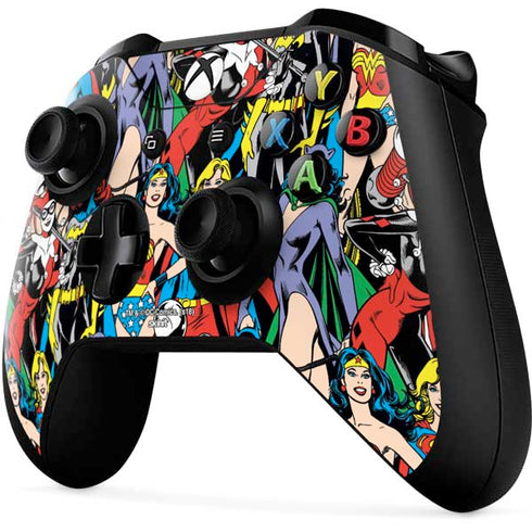 DC Comics Wonder Woman DC Bombshells Characters Pattern Xbox One X Controller Skin