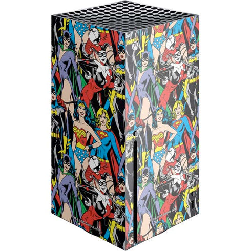 DC Comics Wonder Woman DC Bombshells Characters Pattern Xbox Series X Console Skin