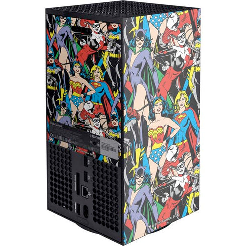 DC Comics Wonder Woman DC Bombshells Characters Pattern Xbox Series X Console Skin