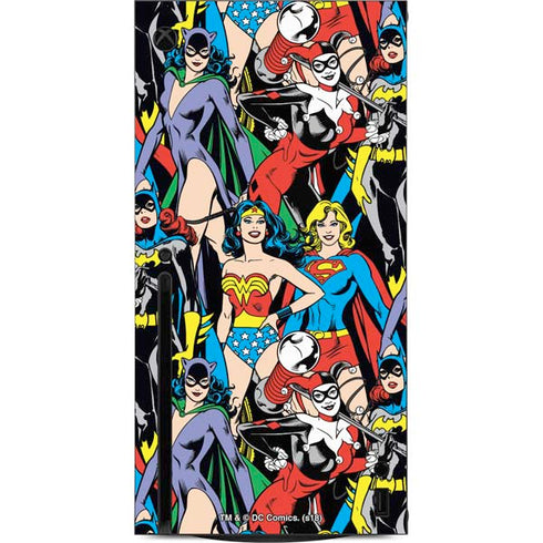 DC Comics Wonder Woman DC Bombshells Characters Pattern Xbox Series X Console Skin