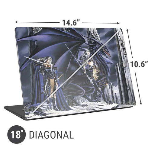 Ruth Thompson Dead of Winter Dragon and Warriors Universal Laptop 18in (14.6 x 10.6in) Skin