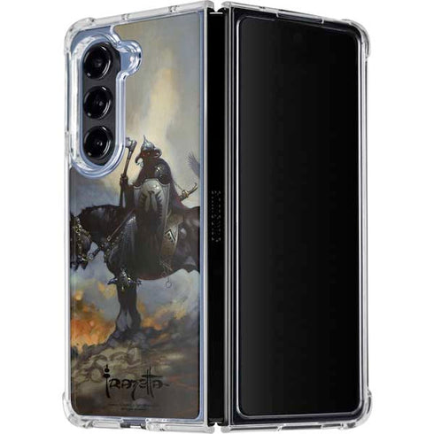 Death Dealer on Horseback by Frazetta Galaxy Z Fold5 5G Clear Case
