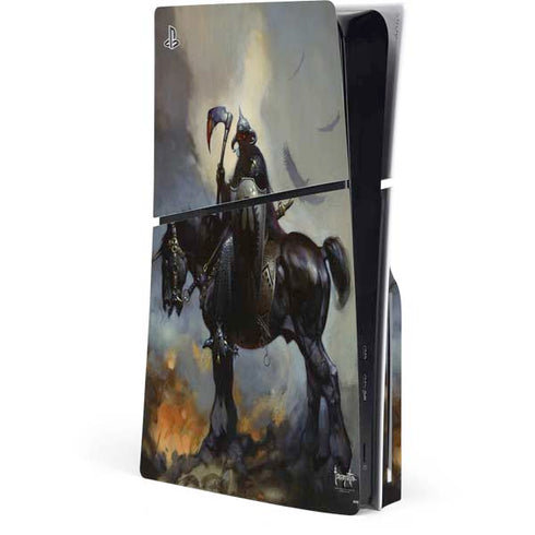 Death Dealer on Horseback by Frazetta PS5 Slim Disk Console Skin