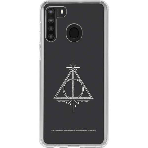 Wizarding Worlds Harry Potter Deathly Hallows Symbol Galaxy A21 Clear Case