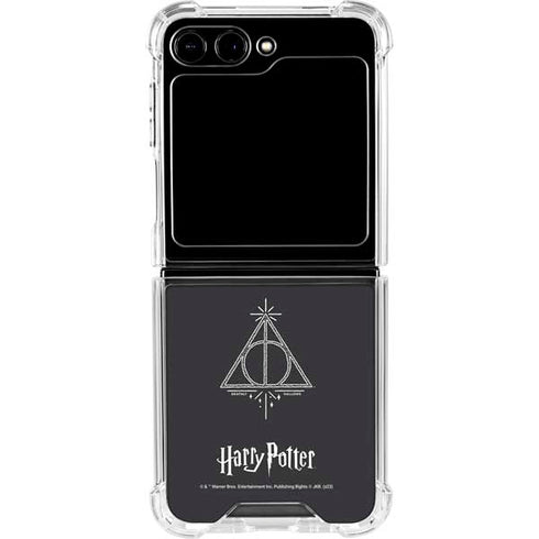 Wizarding Worlds Harry Potter Deathly Hallows Symbol Galaxy Z Flip5 5G Clear Case