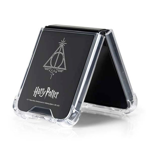 Wizarding Worlds Harry Potter Deathly Hallows Symbol Galaxy Z Flip5 5G Clear Case