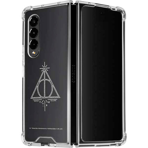 Wizarding Worlds Harry Potter Deathly Hallows Symbol Galaxy Z Fold4 5G Clear Case