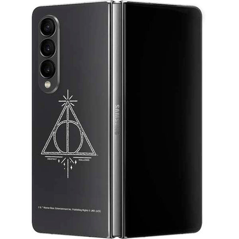 Wizarding Worlds Harry Potter Deathly Hallows Symbol Galaxy Z Fold4 5G Skin