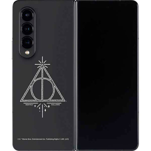 Wizarding Worlds Harry Potter Deathly Hallows Symbol Galaxy Z Fold4 5G Skin