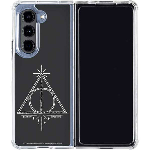 Wizarding Worlds Harry Potter Deathly Hallows Symbol Galaxy Z Fold5 5G Clear Case