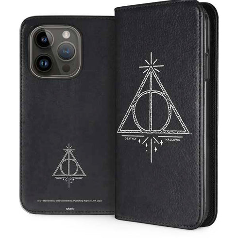 Wizarding Worlds Harry Potter Deathly Hallows Symbol iPhone 15 Pro Folio Case