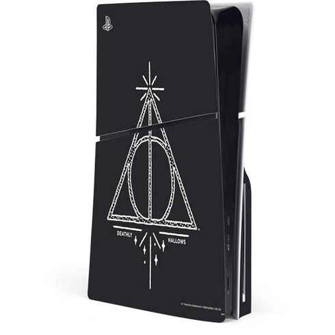 Wizarding Worlds Harry Potter Deathly Hallows Symbol PS5 Slim Disk Console Skin