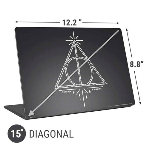 Wizarding Worlds Harry Potter Deathly Hallows Symbol Universal Laptop 15in (12.2 x 8.8in) Skin