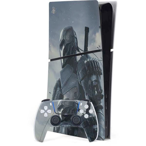 DC Comics Arkham Origins Deathstroke PS5 Slim Digital Edition Console Skin