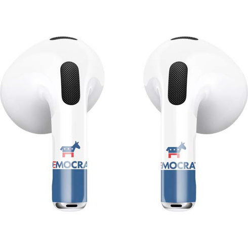 Democrat Blue And Red Apple AirPods (3rd Gen 2021) Skin