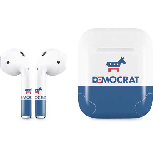 Democrat Blue And Red Apple AirPods Skin