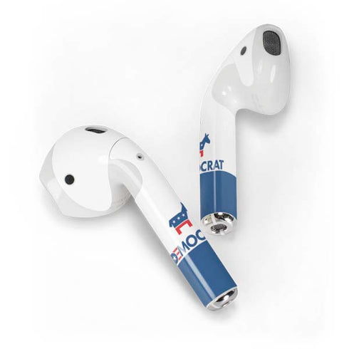 Democrat Blue And Red Apple AirPods Skin