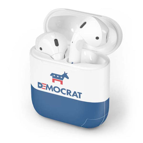 Democrat Blue And Red Apple AirPods Skin