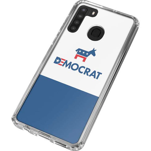 Democrat Blue And Red Galaxy A21 Clear Case