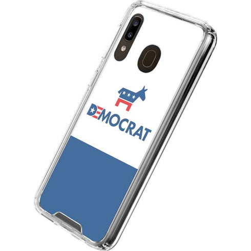 Democrat Blue And Red Galaxy A30 Clear Case
