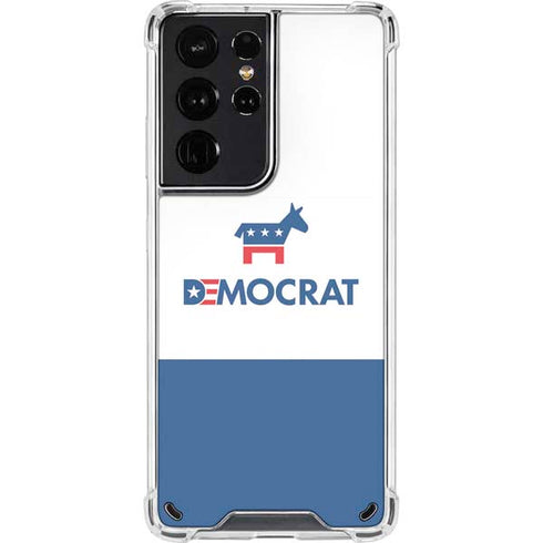 Democrat Blue And Red Galaxy S21 Ultra 5G Clear Case