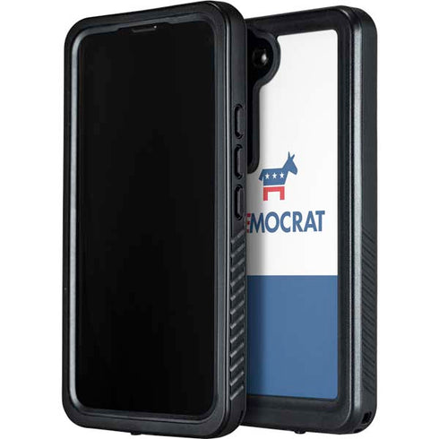 Democrat Blue And Red Galaxy S23 Waterproof Case
