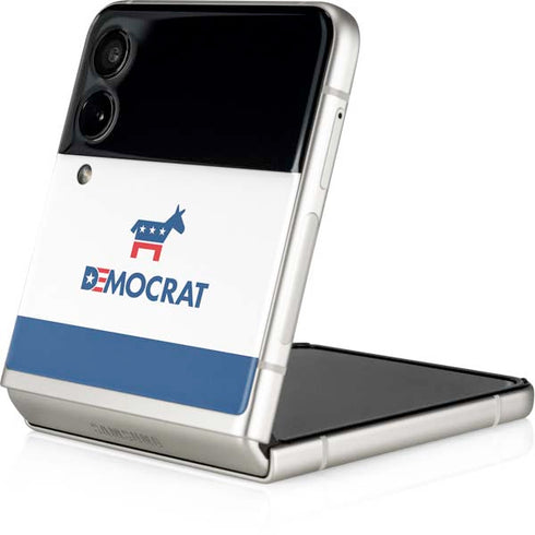 Democrat Blue And Red Galaxy Z Flip3 5G Skin