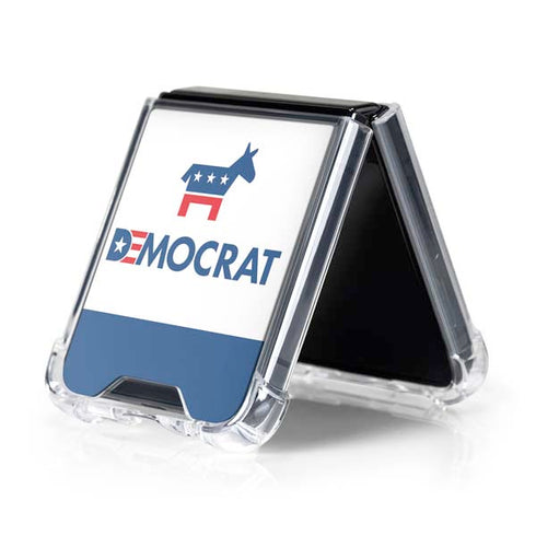 Democrat Blue And Red Galaxy Z Flip5 5G Clear Case