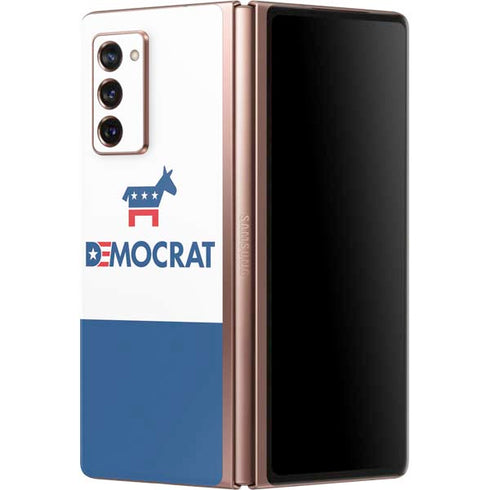 Democrat Blue And Red Galaxy Z Fold2 5G Skin