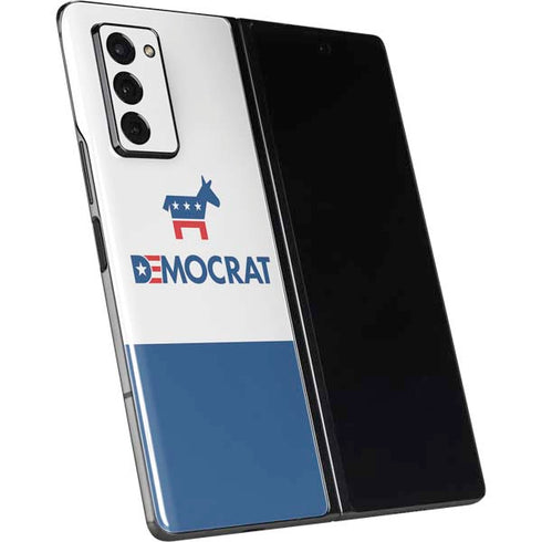 Democrat Blue And Red Galaxy Z Fold2 5G Skin