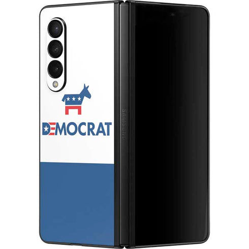 Democrat Blue And Red Galaxy Z Fold3 5G Skin