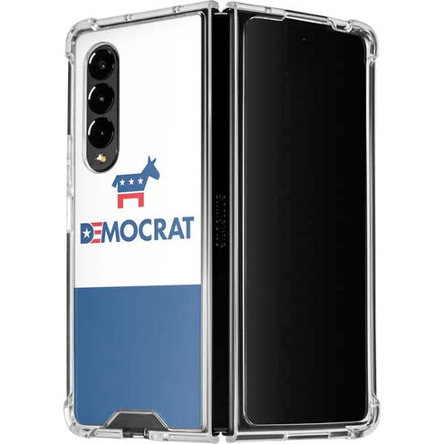 Democrat Blue And Red Galaxy Z Fold4 5G Clear Case