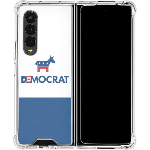 Democrat Blue And Red Galaxy Z Fold4 5G Clear Case