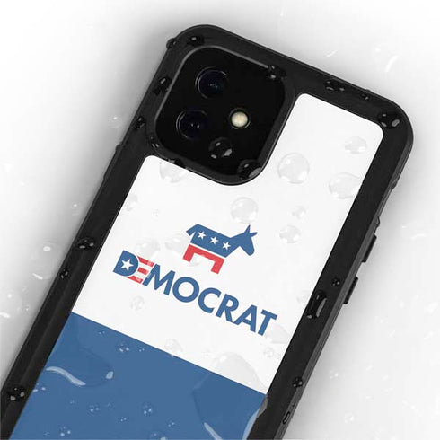 Democrat Blue And Red iPhone 12 Mini Waterproof Case