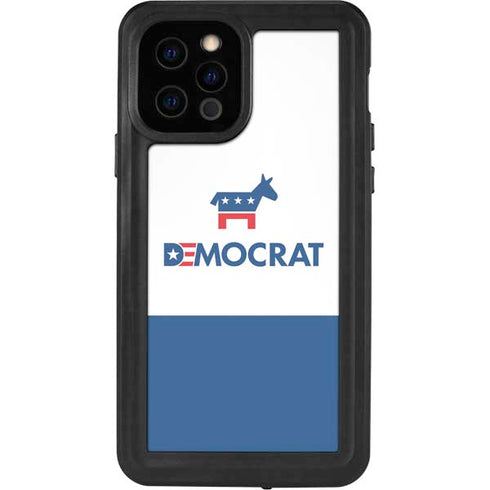 Democrat Blue And Red iPhone 12 Pro Waterproof Case