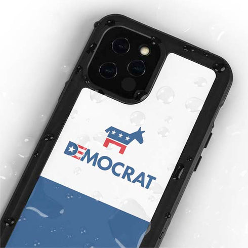 Democrat Blue And Red iPhone 12 Pro Waterproof Case