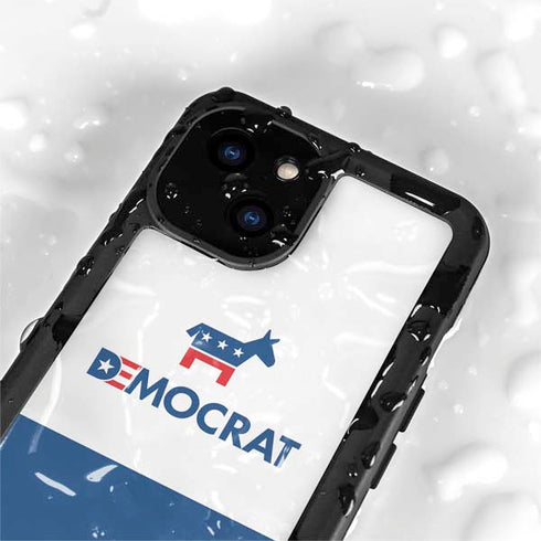 Democrat Blue And Red iPhone 13 Mini Waterproof Case