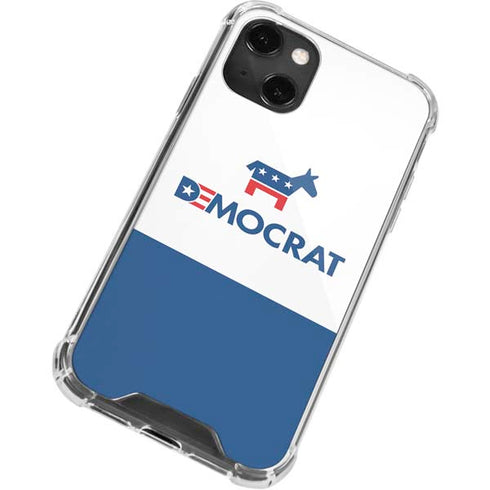 Democrat Blue And Red iPhone 14 Plus Clear Case