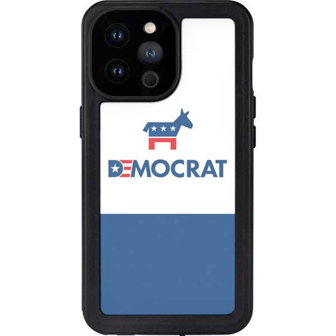 Democrat Blue And Red iPhone 14 Pro Max Waterproof Case