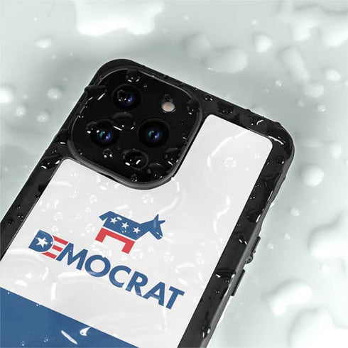 Democrat Blue And Red iPhone 14 Pro Max Waterproof Case