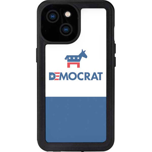 Democrat Blue And Red iPhone 15 Waterproof Case