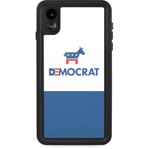 Democrat Blue And Red iPhone XR Waterproof Case
