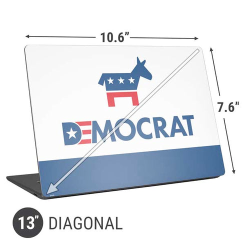 Democrat Blue And Red Universal Laptop 13in (10.6 x 7.6in) Skin