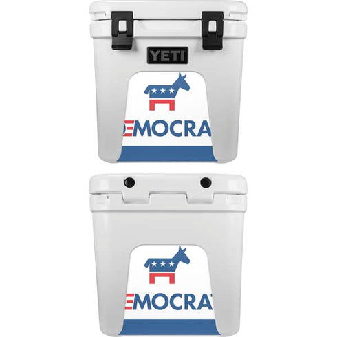 Democrat Blue And Red YETI Roadie 24 Hard Cooler Skin