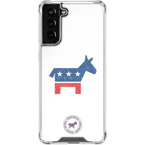 Democrat Donkey Galaxy S21 FE Clear Case
